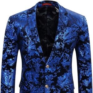 Jacket features:Single-breasted Notched Lapel Center Vent Button Closure Blazer